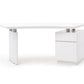 30 White Stainless Steel Office Desk By Homeroots | Desks | Modishstore