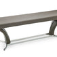 18' Grey Leatherette and Steel Dining Bench By Homeroots | Benches | Modishstore - 2