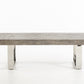 18' Grey Brush Veneer and Stainless Steel Bench By Homeroots | Benches | Modishstore