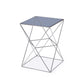 22' Glass and Stainless Steel End Table By Homeroots | End Tables | Modishstore