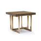Modrest Pike Modern Elm & Antique Brass End Table By Homeroots | End Tables | Modishstore
