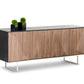 32' Wenge Veneer And Stainless Steel Buffet With Walnut Doors By Homeroots | Sideboards | Modishstore