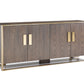 33' Veneer And Antique Brass Buffet By Homeroots | Sideboards | Modishstore - 2