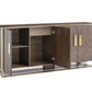 33' Veneer And Antique Brass Buffet By Homeroots | Sideboards | Modishstore - 3
