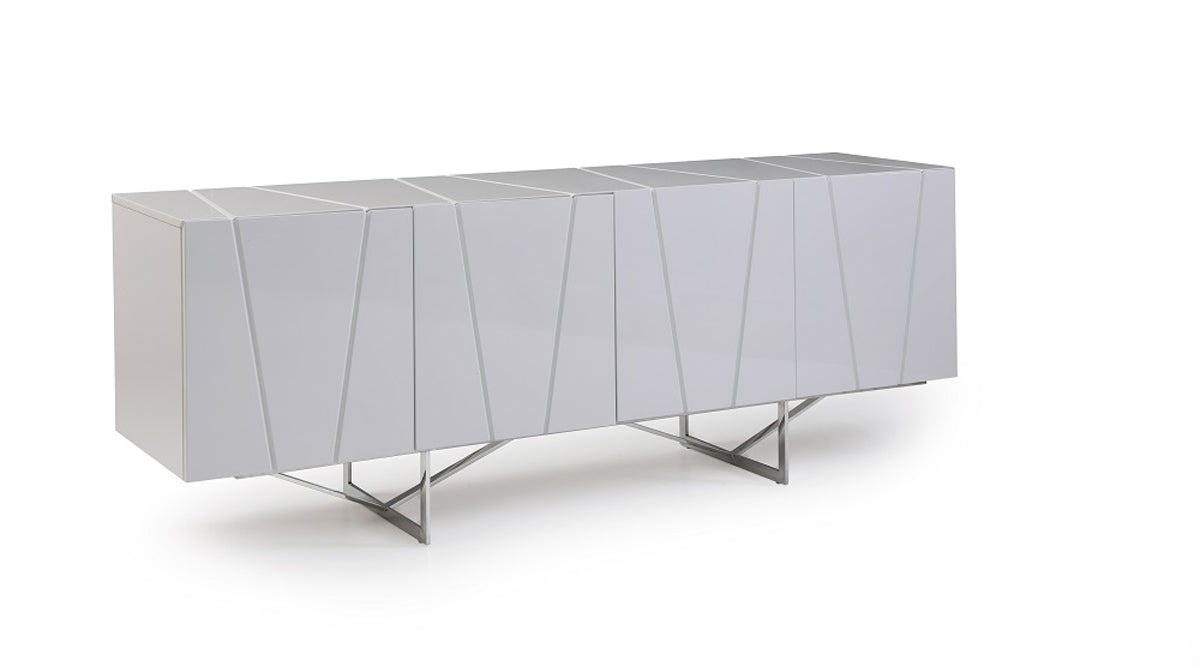 28' White High Gloss Buffet By Homeroots | Sideboards | Modishstore - 2