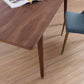 30' Walnut Veneer And Antique Brass Dining Table By Homeroots | Dining Tables | Modishstore - 3
