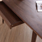 30' Walnut Veneer And Antique Brass Dining Table By Homeroots | Dining Tables | Modishstore - 4