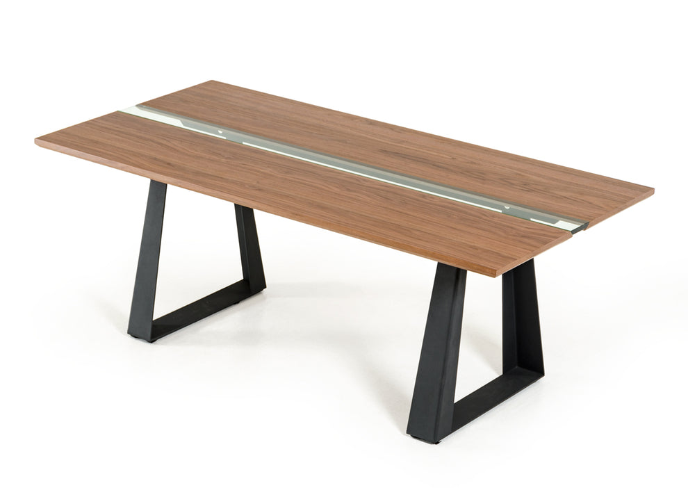30' Walnut Veneer Glass And Metal By Homeroots | Bar Stools & Table | Modishstore - 5