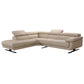 35' Taupe Leather Sectional Sofa By Homeroots | Sectional | Modishstore - 2