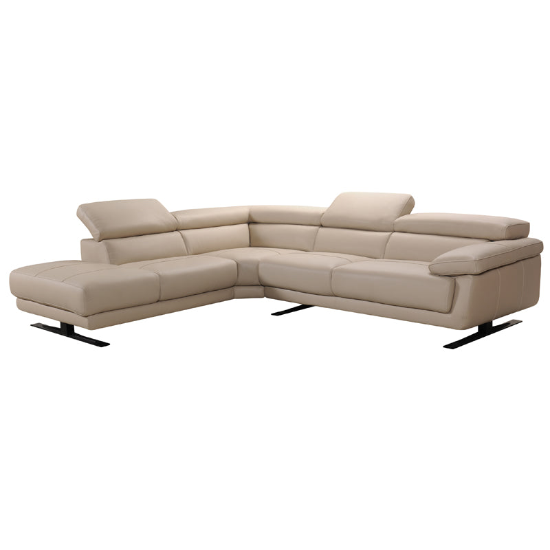 35' Taupe Leather Sectional Sofa By Homeroots | Sectional | Modishstore - 2