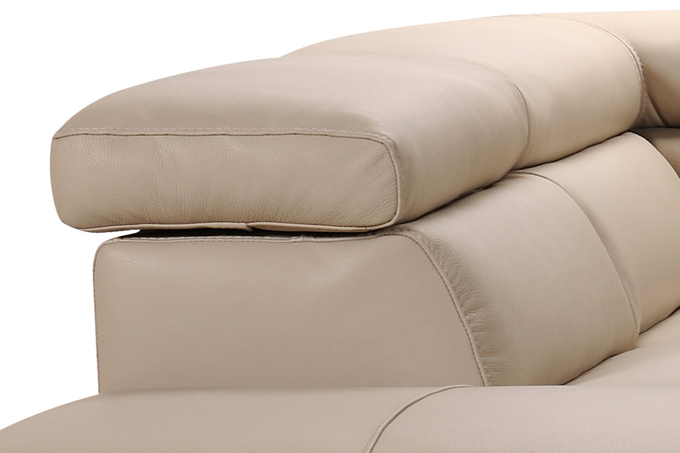 35' Taupe Leather Sectional Sofa By Homeroots | Sectional | Modishstore - 5