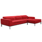 28' Red Fabric and Wood Sectional Sofa By Homeroots | Sectional | Modishstore - 2