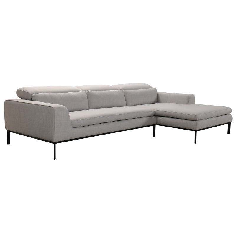 28' Fabric and Wood Sectional Sofa By Homeroots | Sectional | Modishstore - 2