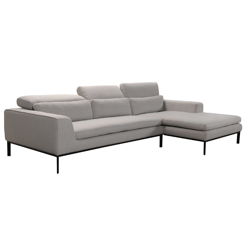 28' Fabric and Wood Sectional Sofa By Homeroots | Sectional | Modishstore - 3
