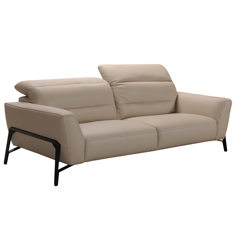 30' Taupe Leather Iron and Wood Sofa and Chair Set By Homeroots | Sofa Set | Modishstore - 4