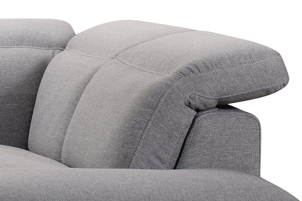 30' Grey Fabric and Iron Sectional Sofa with a Wood Frame By Homeroots | Sofa Set | Modishstore - 5