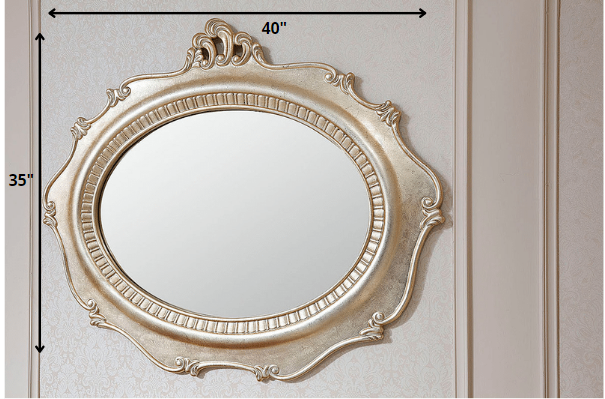 35" Gold Mirror By Homeroots | Mirrors | Modishstore - 2