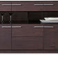 32' Brown Veneer And Glass Buffet By Homeroots | Sideboards | Modishstore
