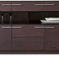 32' Brown Veneer And Glass Buffet By Homeroots | Sideboards | Modishstore - 2