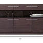 32' Brown Veneer And Glass Buffet By Homeroots | Sideboards | Modishstore - 5