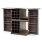 47' Brown Oak Veneer And Leatherette Wine Cabinet By Homeroots | Cabinets | Modishstore