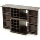 47' Brown Oak Veneer And Leatherette Wine Cabinet By Homeroots | Cabinets | Modishstore - 2