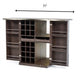 47' Brown Oak Veneer And Leatherette Wine Cabinet By Homeroots | Cabinets | Modishstore - 6