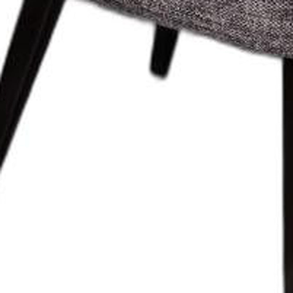 31' Grey Fabric Dining Chair With Wood Legs By Homeroots | Dining Chairs | Modishstore - 5