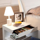 16' White Glossy Veneer Nightstand By Homeroots | Nightstands | Modishstore