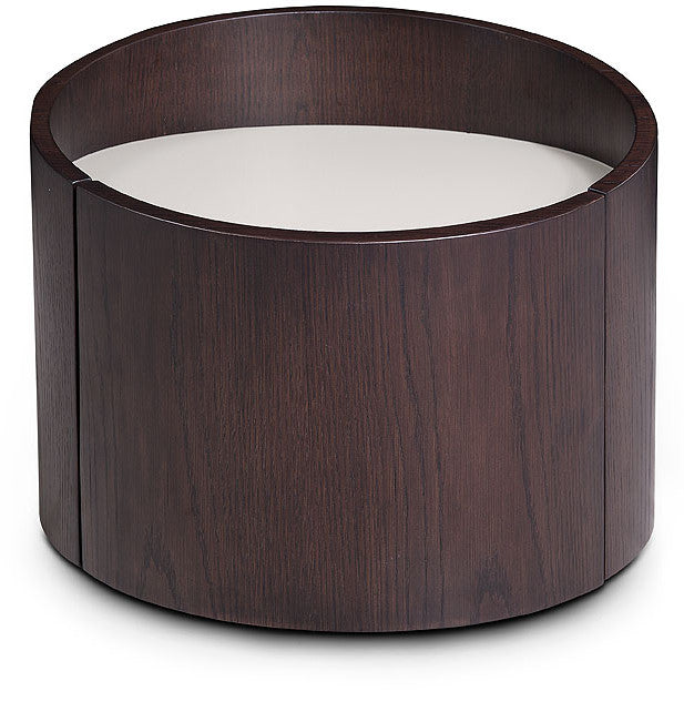 21" Round Modern Brown Oak Finish End Table By Homeroots | End Tables | Modishstore - 3