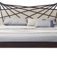 47' Brown Veneer And Beige Bonded Leather Queen Bed By Homeroots | Beds | Modishstore