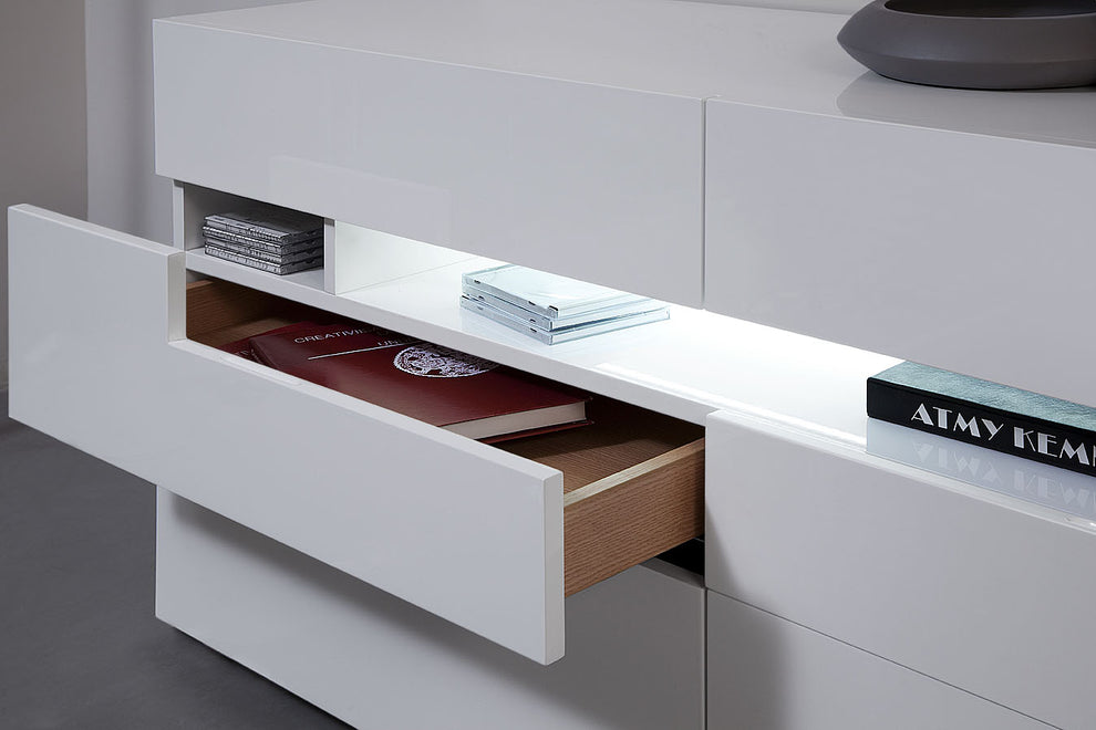 28' White Mdf Dresser By Homeroots | Dressers | Modishstore - 4