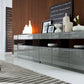 33' Grey High Gloss Glass Buffet By Homeroots | Sideboards | Modishstore