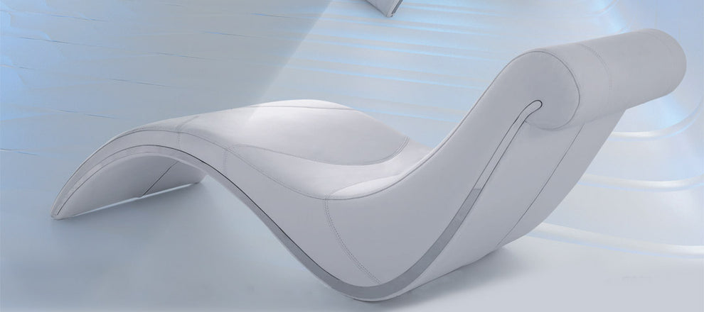 21' White Faux Leather Leisure Lounge with a Metal Frame By Homeroots | Lounge Chairs | Modishstore - 4