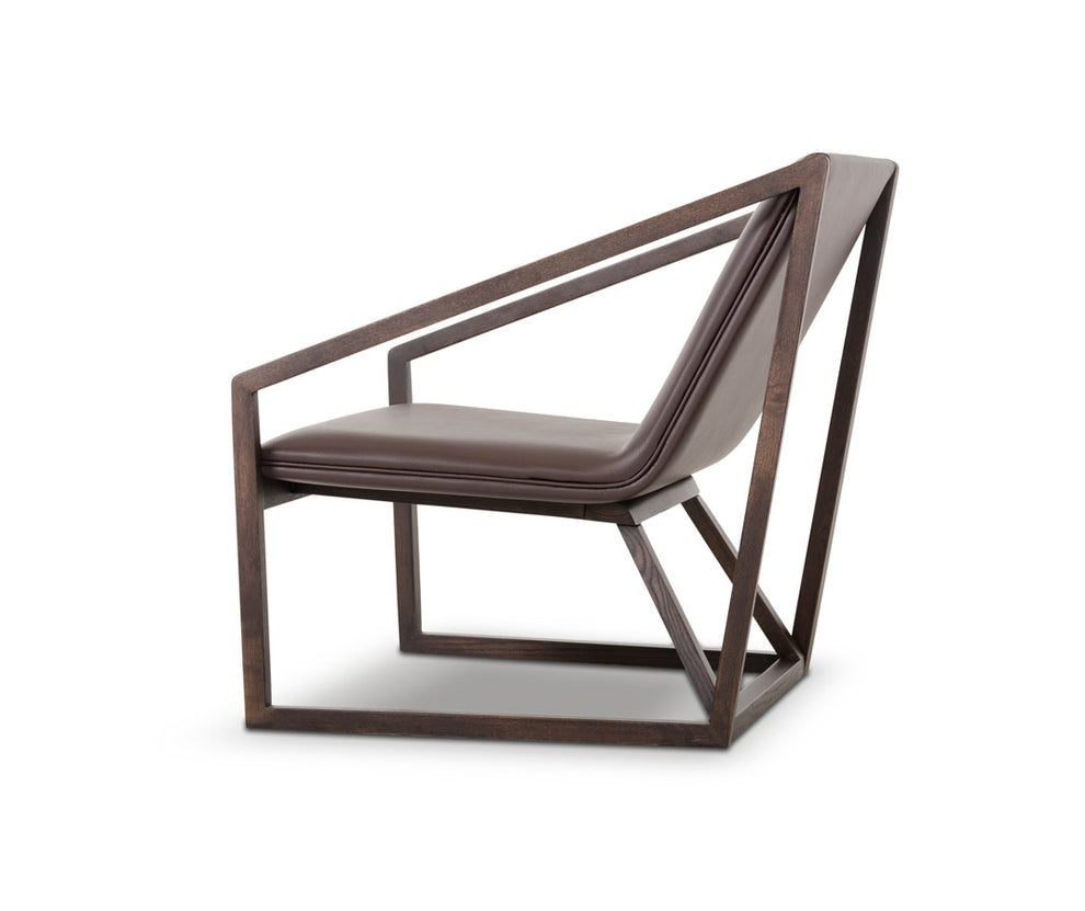 29' Brown Eco Leather Lounge Chair By Homeroots | Accent Chairs | Modishstore - 2