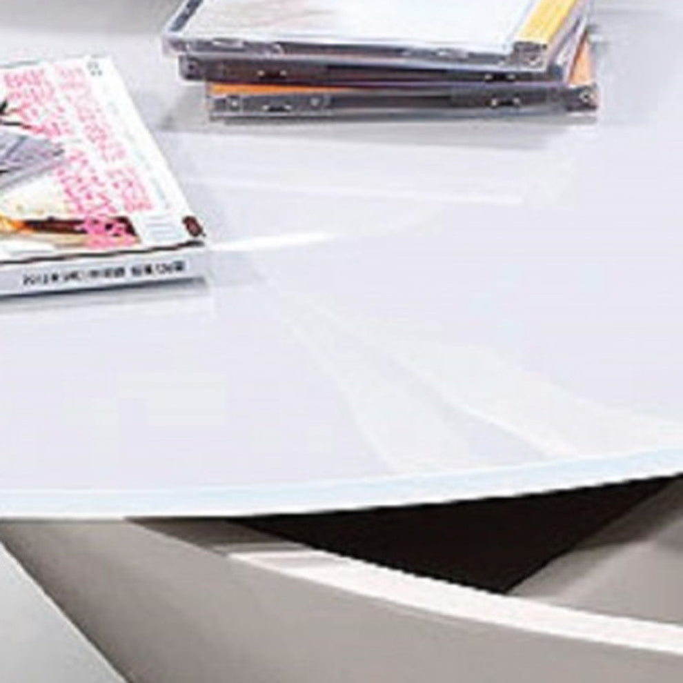 12' Grey Glass Coffee Table with a Swivel Compartment By Homeroots | Coffee Tables | Modishstore - 4