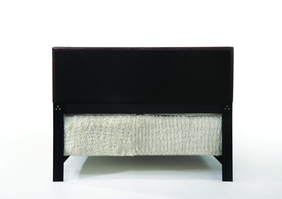 Brown Pu Eastern King Panel Bed By Homeroots | Beds | Modishstore - 3