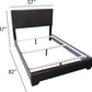 Full Black Pu Panel Bed By Homeroots | Beds | Modishstore - 4