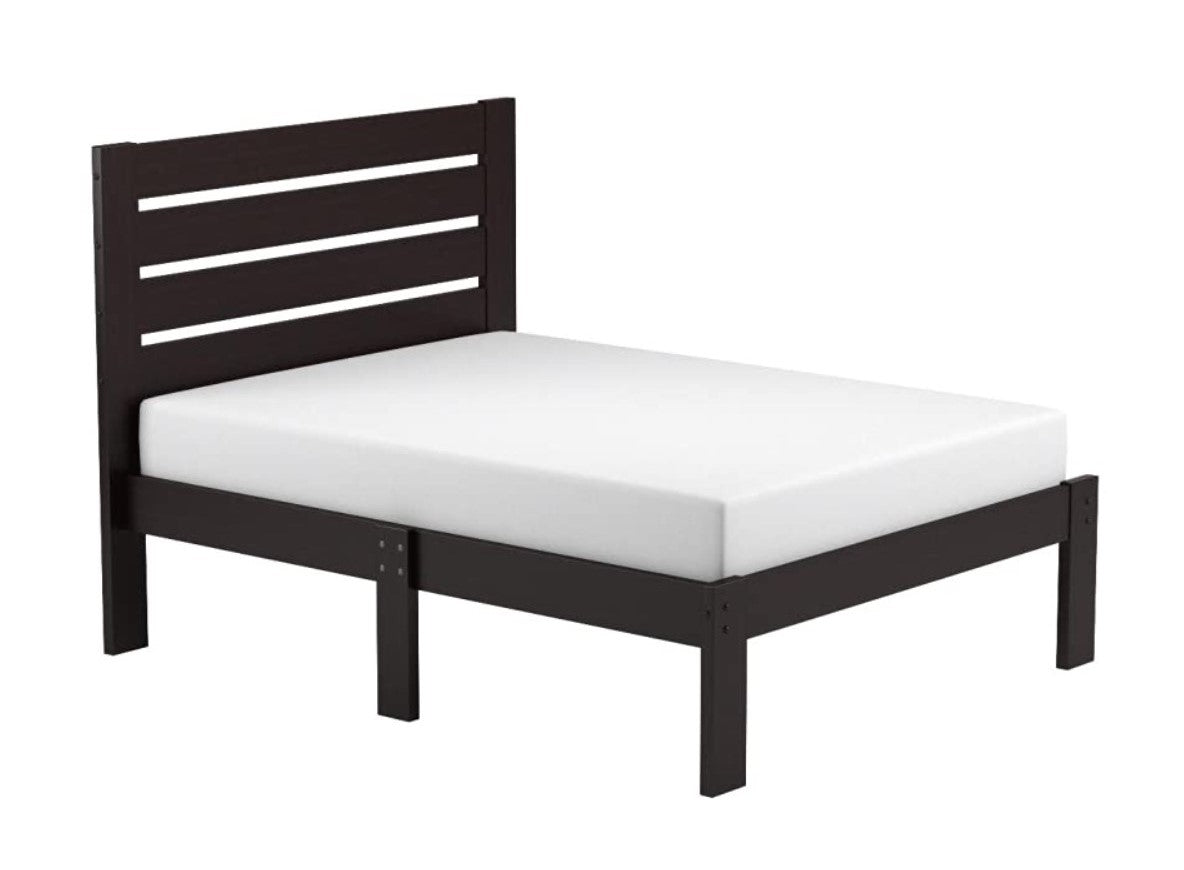 Popular Espresso Queen Size Slat Wood Bed By Homeroots | Beds | Modishstore - 3