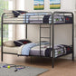 Dark Brown Metal Tube Full Over Full Bunk Bed By Homeroots | Beds | Modishstore - 5