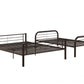 Twin Over Full Sandy Black Metal Tube Bunk Bed By Homeroots | Beds | Modishstore - 3