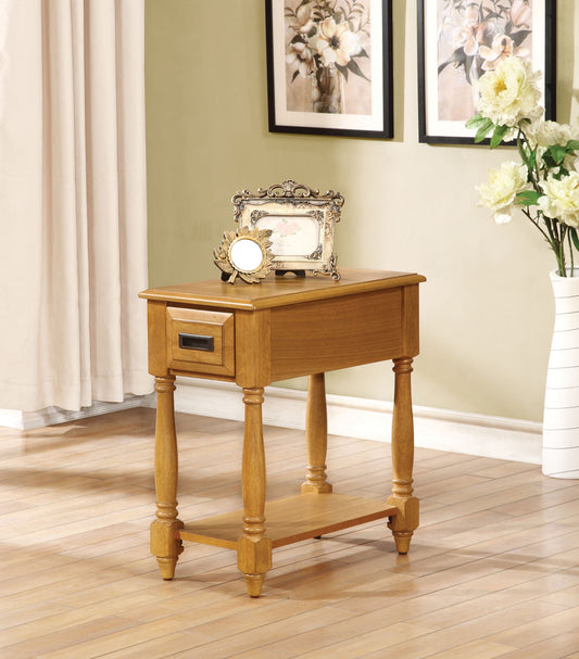 Rectangular Light Oak Finish Wood Side Table By Homeroots | Side Tables | Modishstore