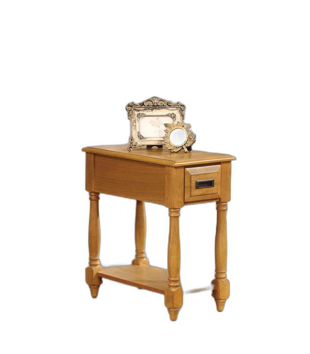 Rectangular Light Oak Finish Wood Side Table By Homeroots | Side Tables | Modishstore - 4