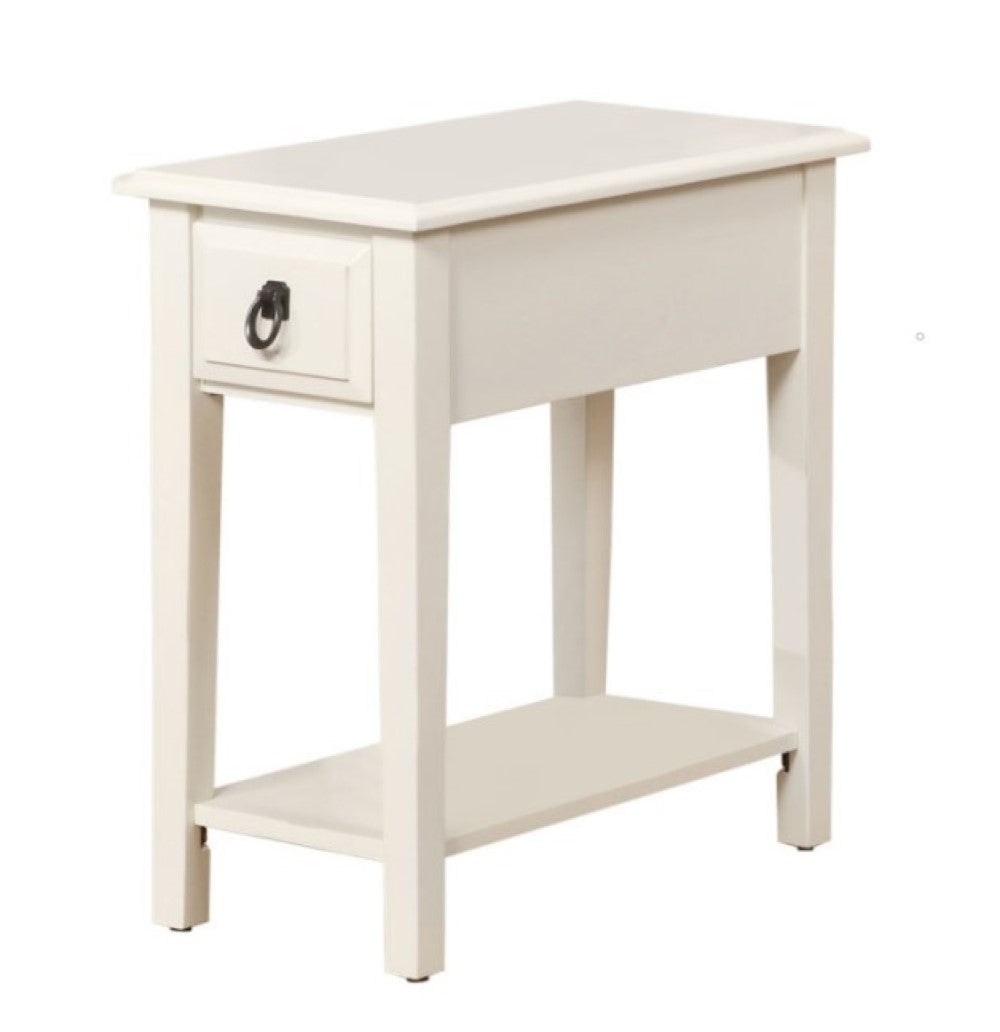 Cottage White Wooden Magazine Rack Side Table By Homeroots | Side Tables | Modishstore