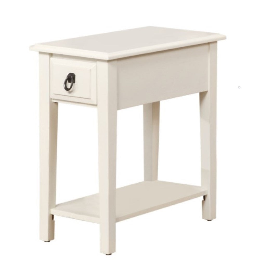 Cottage White Wooden Magazine Rack Side Table By Homeroots | Side Tables | Modishstore - 2