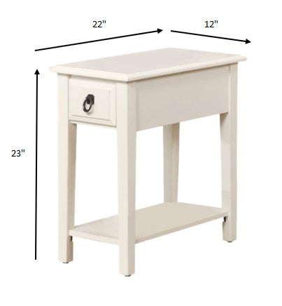 Cottage White Wooden Magazine Rack Side Table By Homeroots | Side Tables | Modishstore - 3