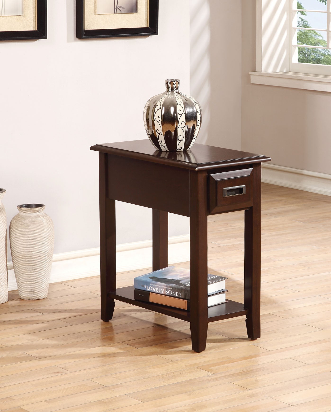 Dark Cherry Wooden Side Table By Homeroots | Side Tables | Modishstore