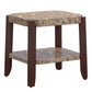 Faux Marble And Brown End Table By Homeroots | End Tables | Modishstore - 3