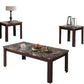 48' X 24' X 18' 3Pc Faux Marble And Cherry Coffee And End Table Set By Homeroots | Coffee Tables | Modishstore - 2