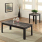 48' X 24' X 18' 2Pc Faux Marble And Black Pack Coffee And End Table Set By Homeroots | Coffee Tables | Modishstore